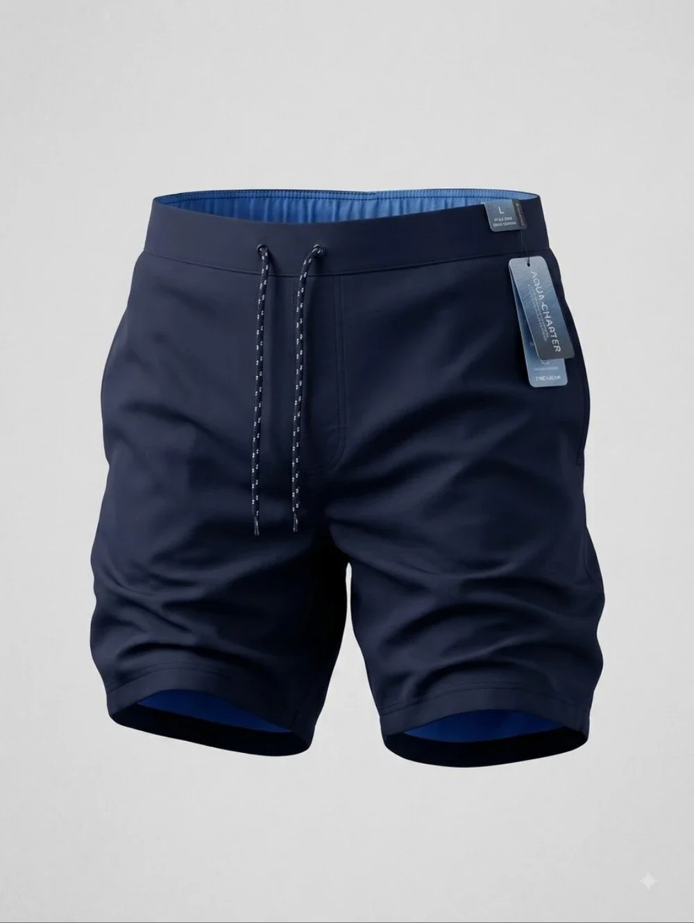 Roundtree & Yorke Aqua-Charter Men’s Swim Trunks – Navy Blue, Size L